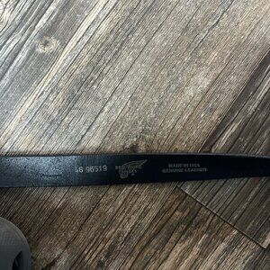 Red Wing Shoes 46 96519 Black Leather Belt Made in USA Genuine Leather